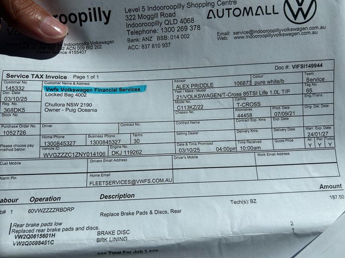 2021 Volkswagen T-Cross 85TSI Life