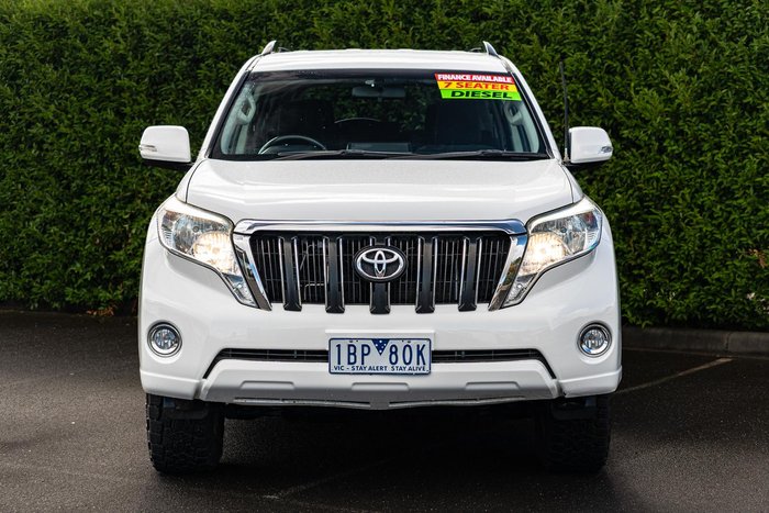 2014 Toyota Landcruiser Prado GXL KDJ150R MY14 4X4 Dual Range Glacier White