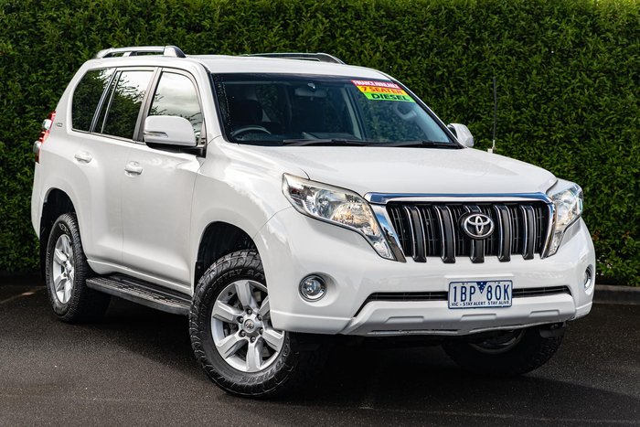 2014 Toyota Landcruiser Prado GXL KDJ150R MY14 4X4 Dual Range Glacier White
