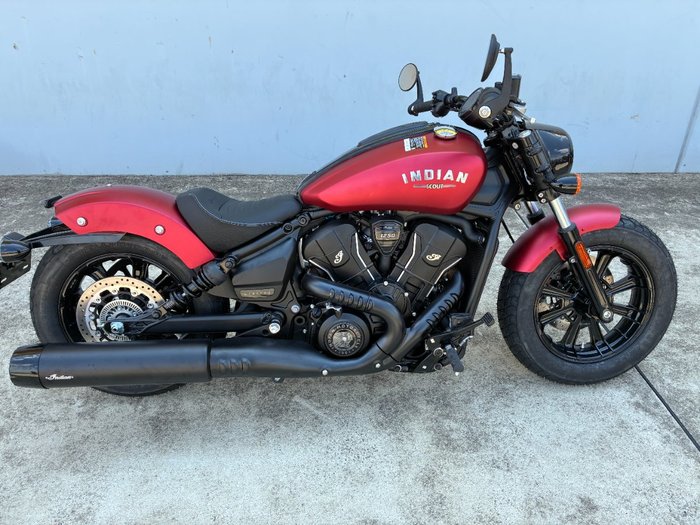 2025 Indian 2025 Indian 1250CC Scout Bobber Limited + Tech Sunset Red Smoke