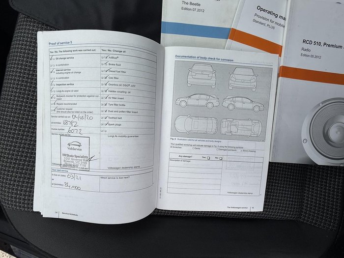 2013 Volkswagen Beetle 1L MY13 Tornado Red