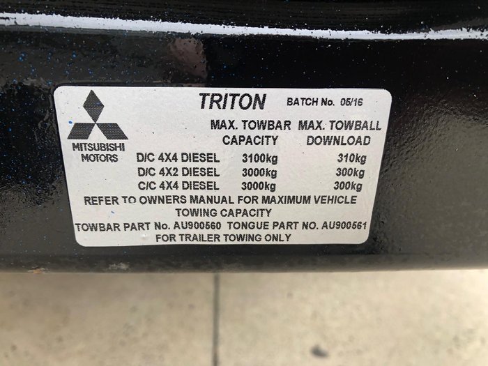 2016 Mitsubishi Triton GLX MQ MY16 4x2 Sterling Silver