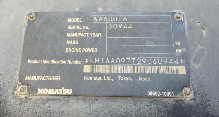 Komatsu Wa600-6