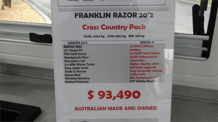 2026 Franklin Razor Cross Counrty