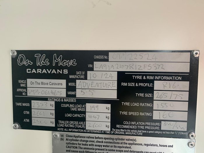 2024 On The Move Caravans Adventure
