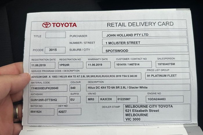 2018 Toyota Hilux SR