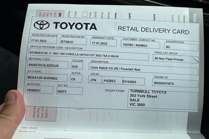 2021 Toyota Corolla ZR