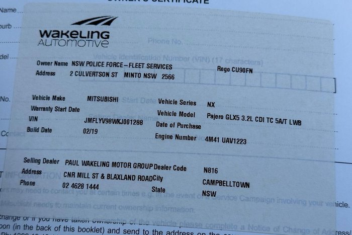 2019 Mitsubishi Pajero GLX