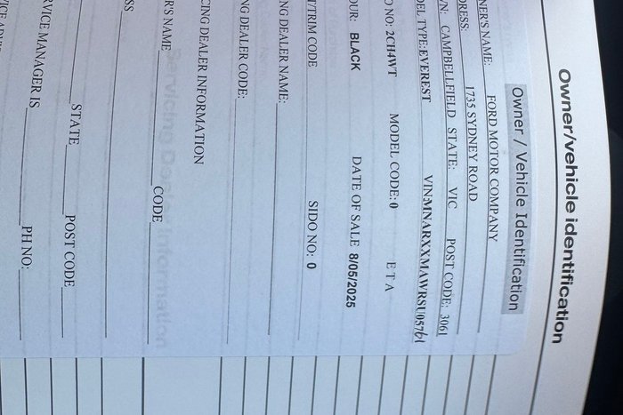 2025 Ford Everest Trend