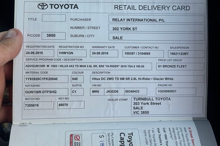 2015 Toyota Hilux SR Hi-Rider