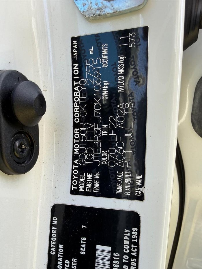 2018 Toyota Landcruiser Prado VX