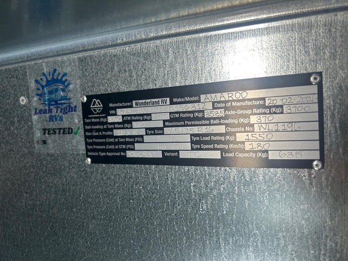 2026 Wonderland RV Amaroo Quad Bunk