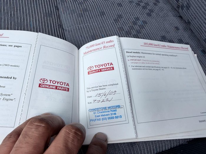 2003 Toyota Hilux SR5 KZN165R MY02 4X4 Dual Range French Vanilla