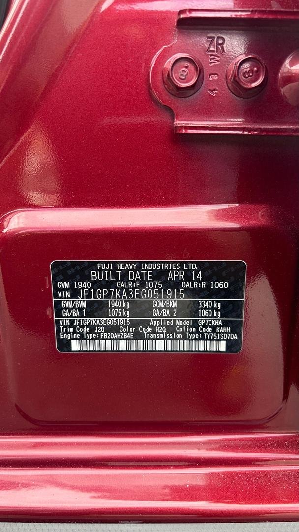 2014 Subaru XV 2.0i-S G4X MY14 AWD Venetian Red