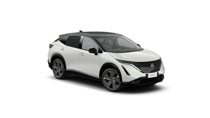 2025 Nissan Ariya Evolve FE0 MY25 Four Wheel Drive White Pearl/Black Roof