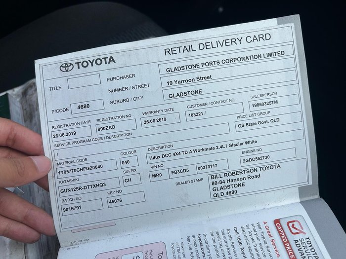 2019 Toyota Hilux Workmate