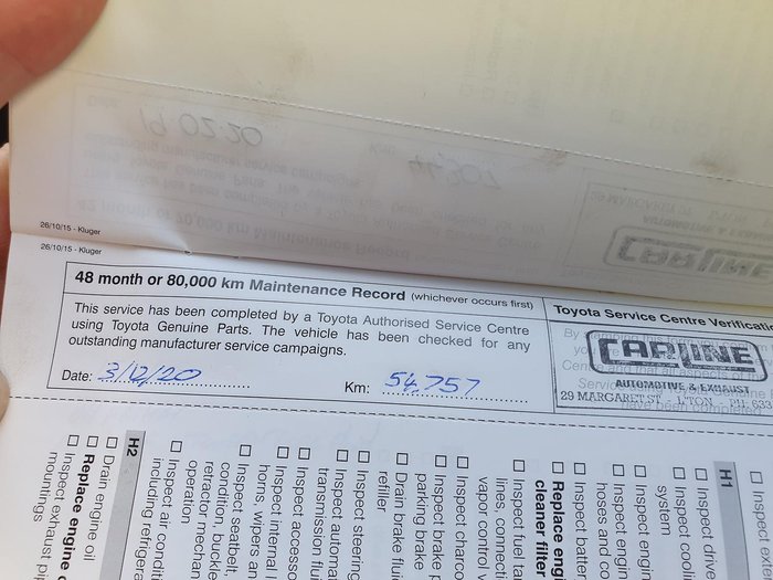 2016 Toyota Kluger GXL GSU55R AWD Silver Sky