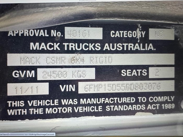 2011 Mack Metro-Liner GREY