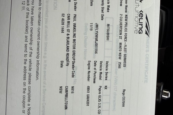 2019 Mitsubishi Pajero GLX