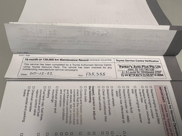 2012 Toyota Kluger Grande GSU45R MY12 AWD Graphite