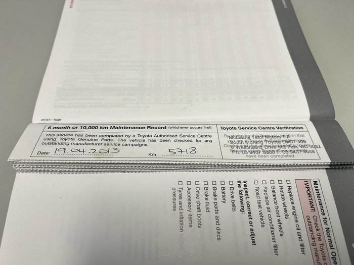 2012 Toyota Kluger Grande GSU45R MY12 AWD Graphite