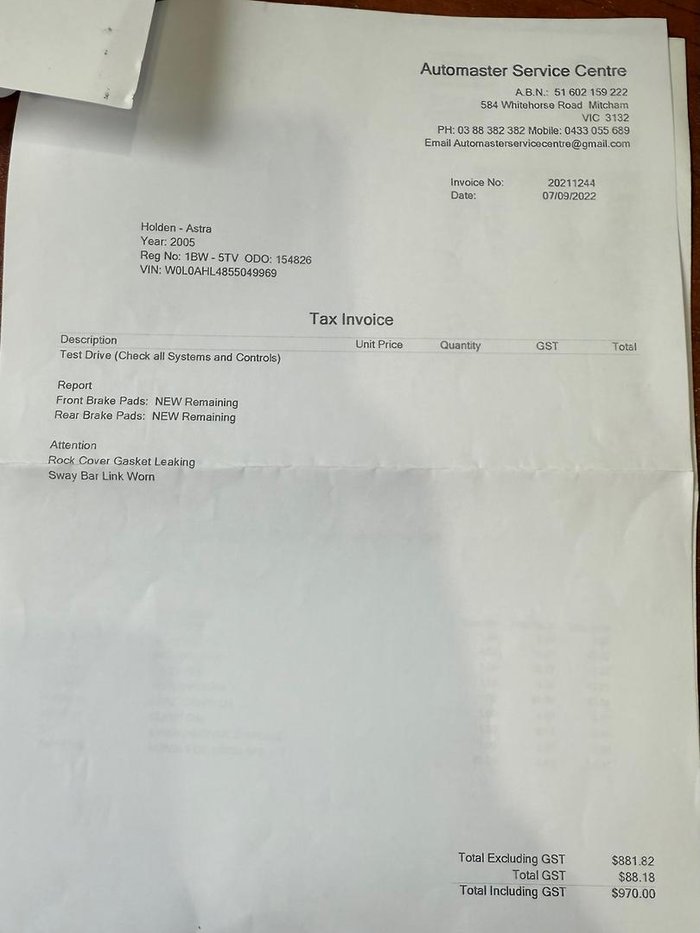 2005 Holden Astra CDX AH MY05 Silver