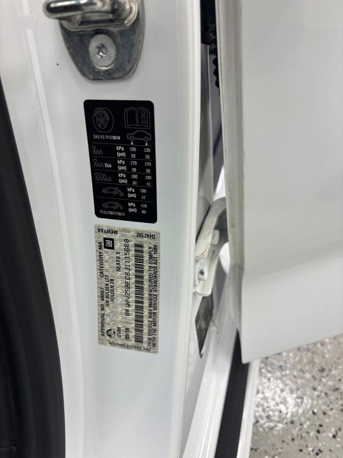 2018 Holden Commodore RS ZB MY18 Summit White