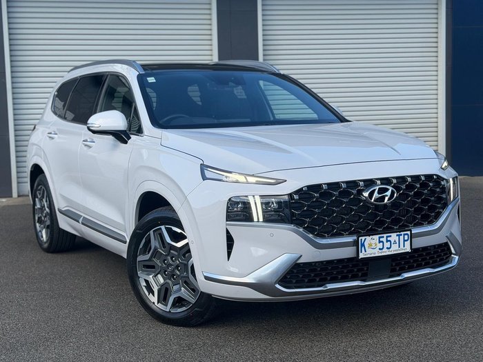 2022 Hyundai Santa Fe Hybrid Highlander TM.V4 MY23 4X4 On Demand Glacier White