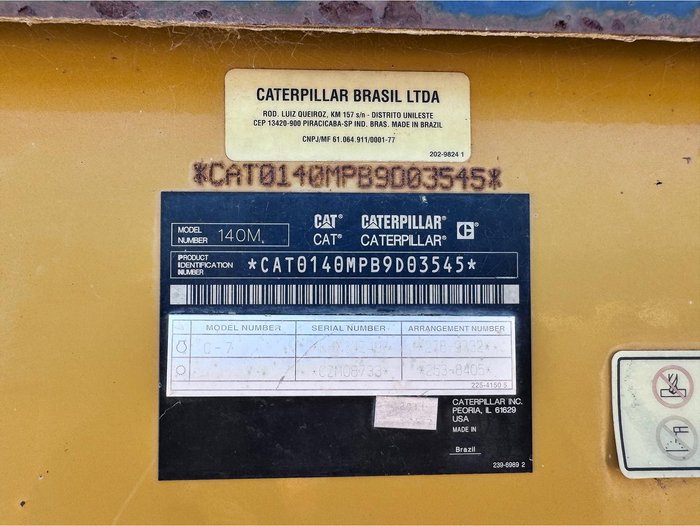 2011 Caterpillar 140 M Vhp Plus