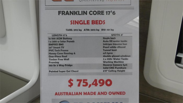 2026 Franklin Core 176 Single Beds