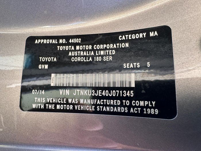 2014 Toyota Corolla RZ