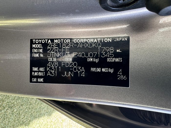 2014 Toyota Corolla RZ