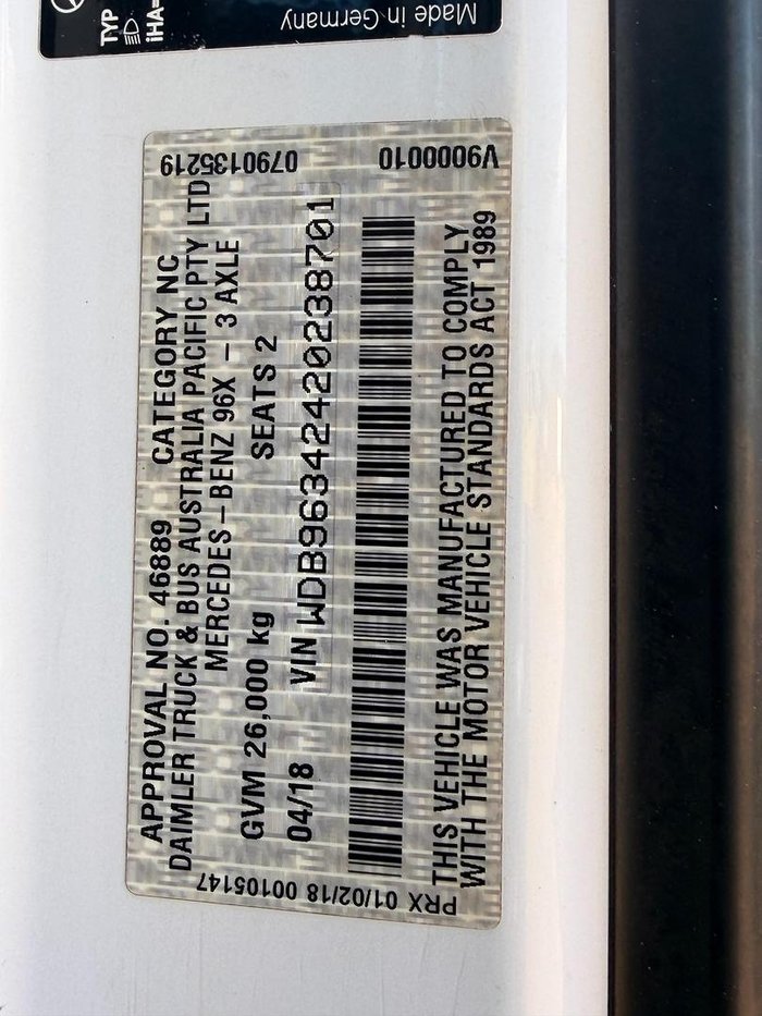 2018 Mercedes-Benz 2651 Actros 90 Tonne Rated