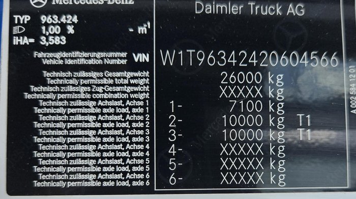 2022 Mercedes-Benz Actros 2663 WHITE