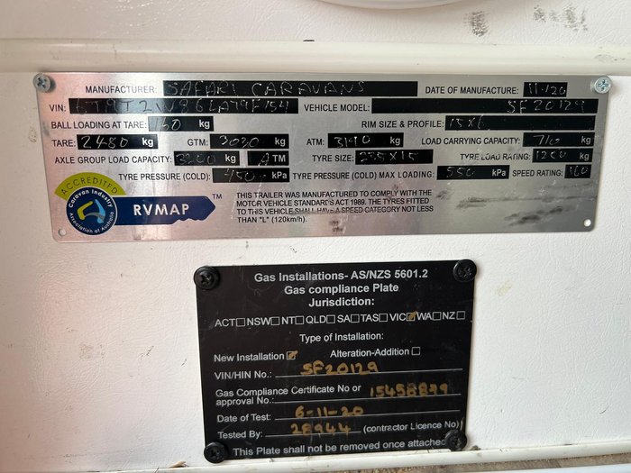 2020 Safari Caravans Legacy 22 Family Van