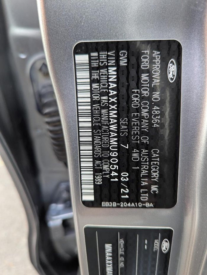 2021 Ford Everest Sport UA II MY21.25 4X4 Dual Range Aluminium