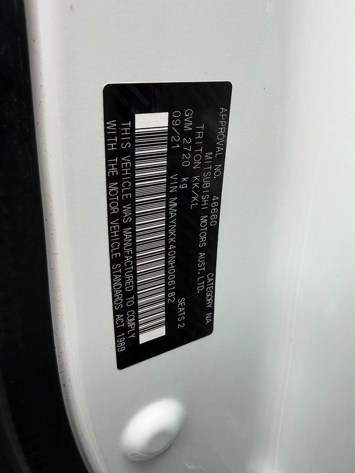 2021 Mitsubishi Triton GLX MR MY22 4x2 White