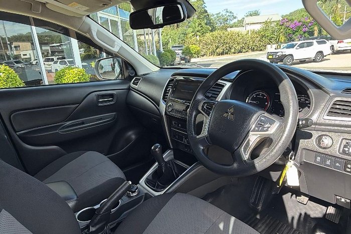 2019 Mitsubishi Triton GLX+ MR MY20 4X4 Dual Range White