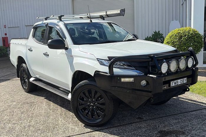 2019 Mitsubishi Triton GLX+ MR MY20 4X4 Dual Range White