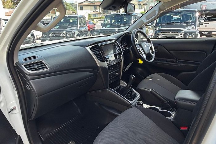 2019 Mitsubishi Triton GLX+ MR MY20 4X4 Dual Range White