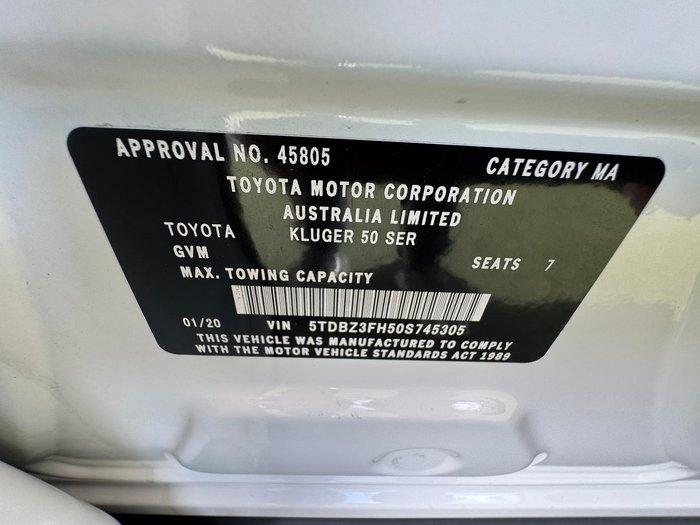 2019 Toyota Kluger GX