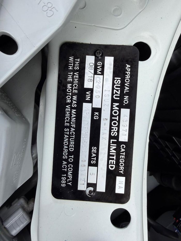 2018 Isuzu D-MAX LS-U High Ride MY18 4x2 Splash White