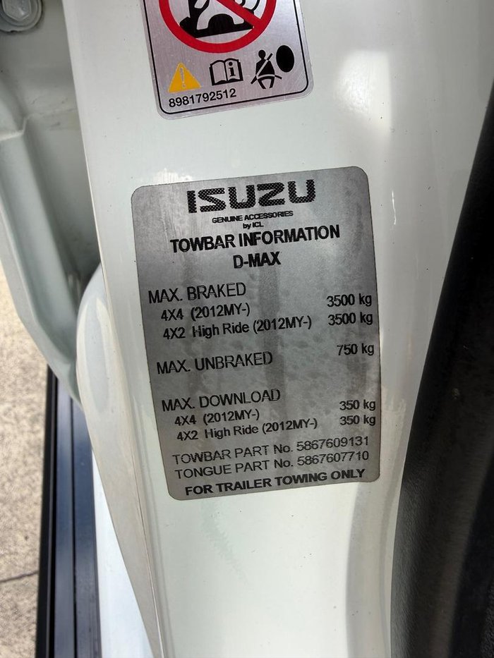 2018 Isuzu D-MAX LS-U High Ride MY18 4x2 Splash White