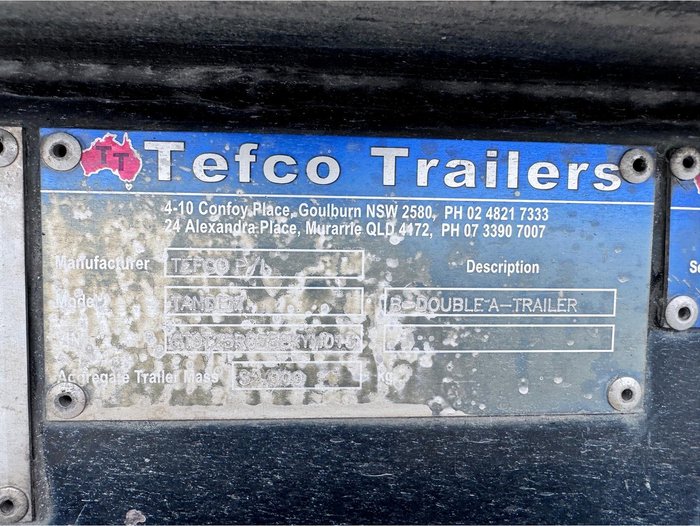 2008 Tefco Tandem B Double A Trailer