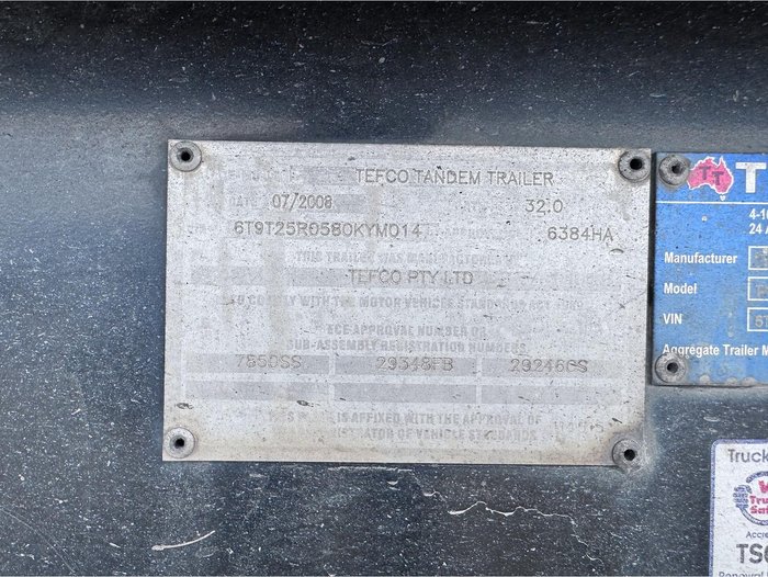 2008 Tefco Tandem B Double A Trailer