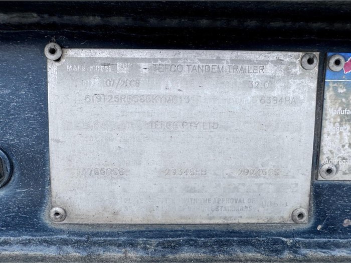 2008 Tefco Tandem B Double A Trailer