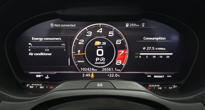 2016 Audi S3 8V MY17 Four Wheel Drive Ibis White