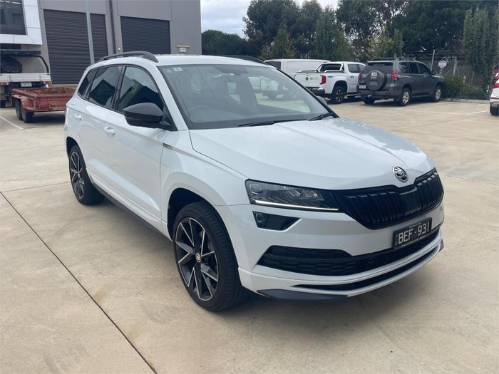 2020 SKODA Karoq 140TSI Sportline NU MY21 AWD Moon White