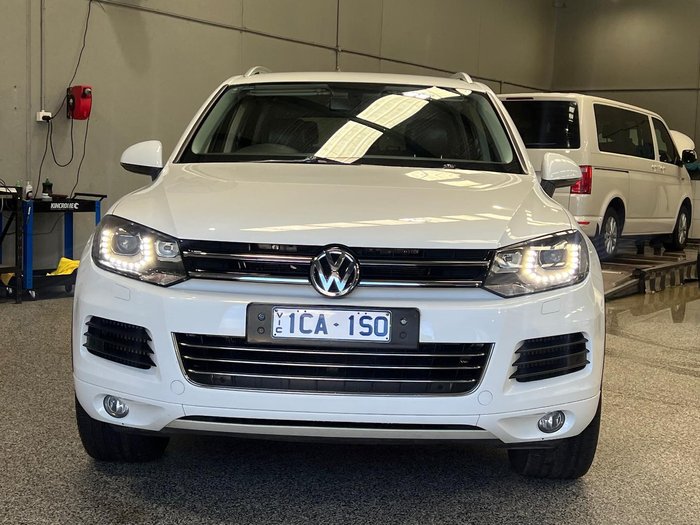 2014 Volkswagen Touareg 150TDI 7P MY14 Four Wheel Drive Pure White