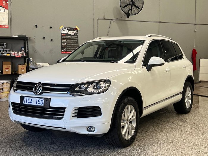 2014 Volkswagen Touareg 150TDI 7P MY14 Four Wheel Drive Pure White